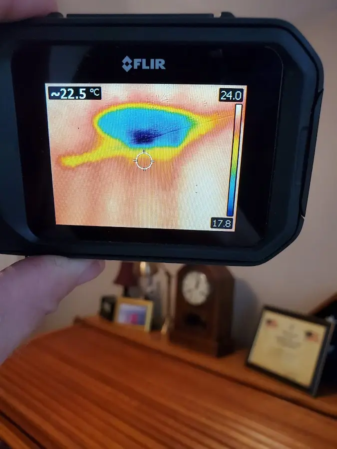 Thermal imaging inspection for water damage in Bangor Base