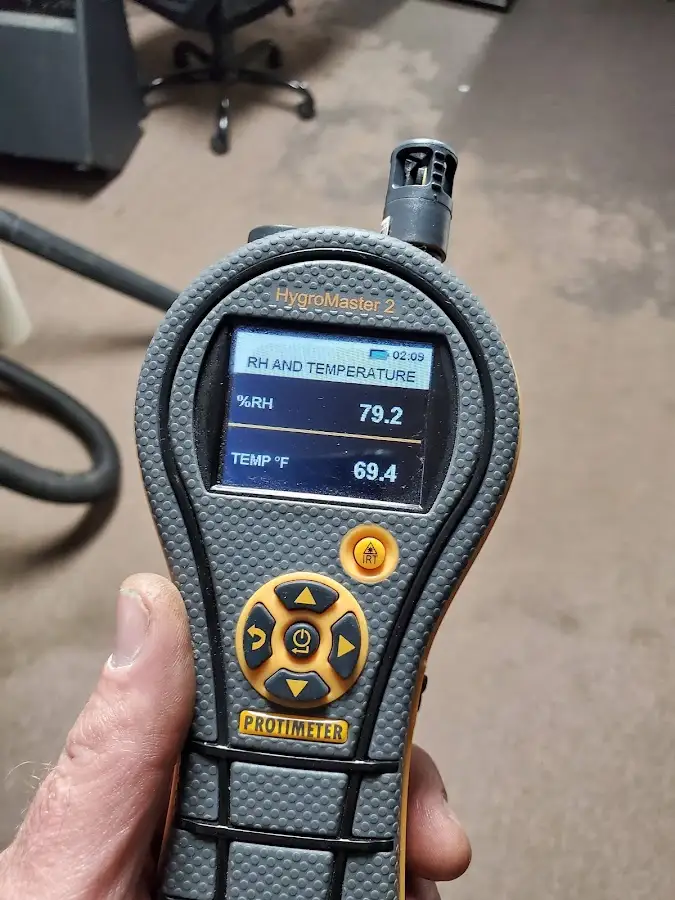 Moisture meter humidity assessment for Fire & Smoke Damage Restoration in Bangor Base